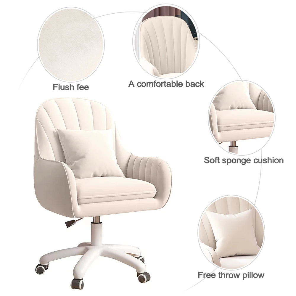 Home Office Chair Computer Chair with Mid-Back Upholstered Modern Tufted Computer Task Chair Swivel Height