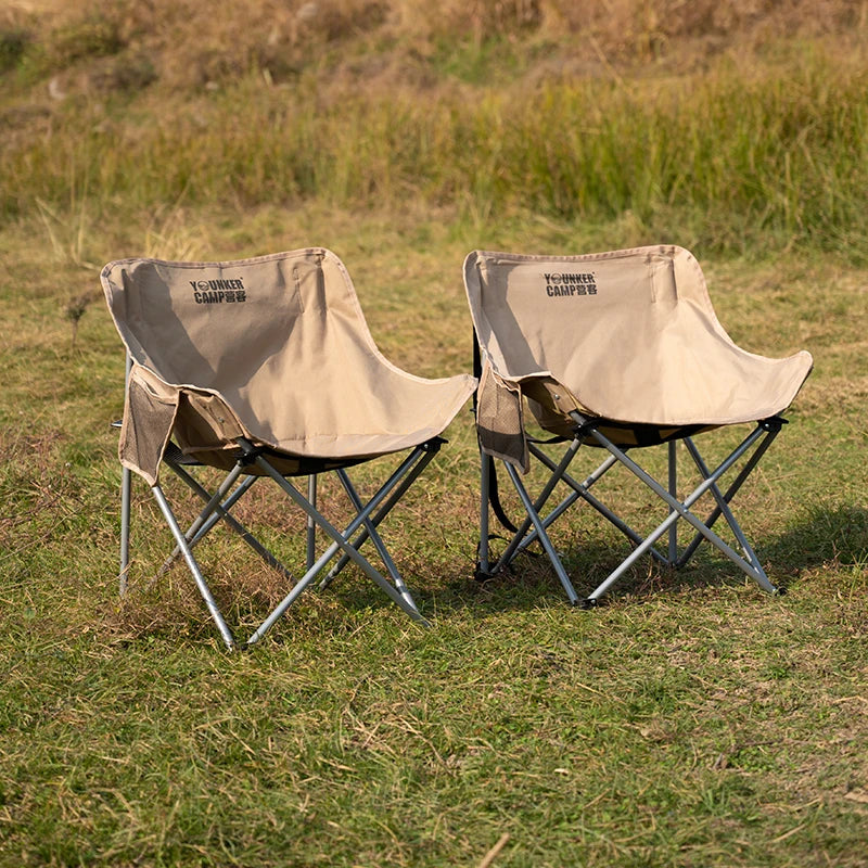 Outdoor Folding Moon Chair Portable Chair Camping Chair Picnic Gear Fishing Small Horse Stool Student