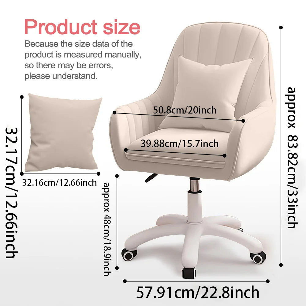 Home Office Chair Computer Chair with Mid-Back Upholstered Modern Tufted Computer Task Chair Swivel Height