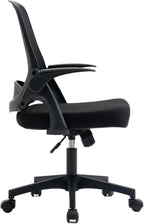 Office Chair High Back Ergonomic Nylon Rolling Desk Chair with Lumbar Support 5 Wheels Adjustable