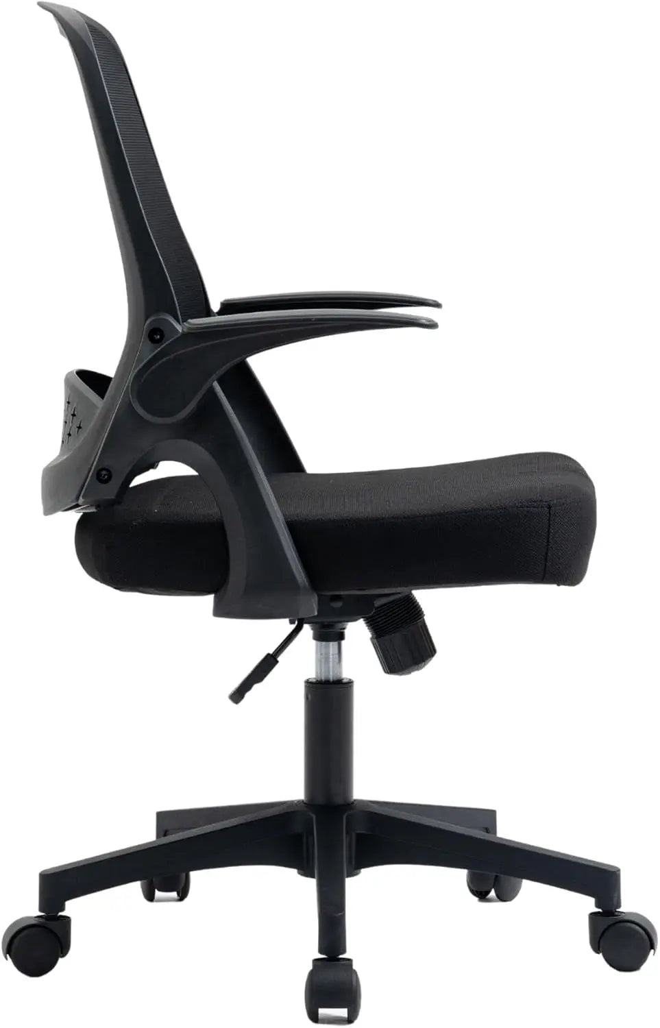 Office Chair High Back Ergonomic Nylon Rolling Desk Chair with Lumbar Support 5 Wheels Adjustable