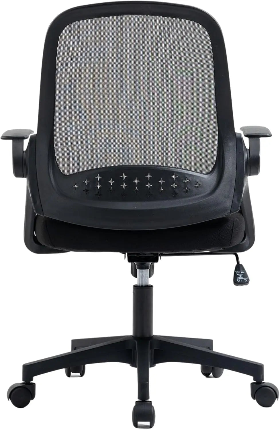 Office Chair High Back Ergonomic Nylon Rolling Desk Chair with Lumbar Support 5 Wheels Adjustable