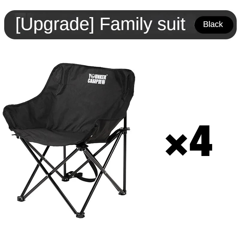 Outdoor Folding Moon Chair Portable Chair Camping Chair Picnic Gear Fishing Small Horse Stool Student