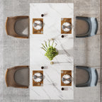 Tribesigns 63-Inch Rectangular Dining Table for 4 to 6, Modern Kitchen Table with Faux Marble Table