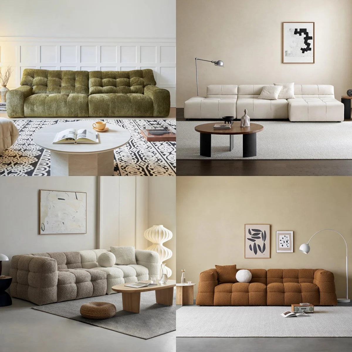 Customized Home Furniture Set Modern and Good Quality Simple Curved Sofa for Bedroom or Living