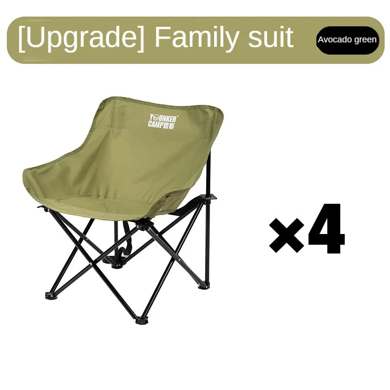 Outdoor Folding Moon Chair Portable Chair Camping Chair Picnic Gear Fishing Small Horse Stool Student