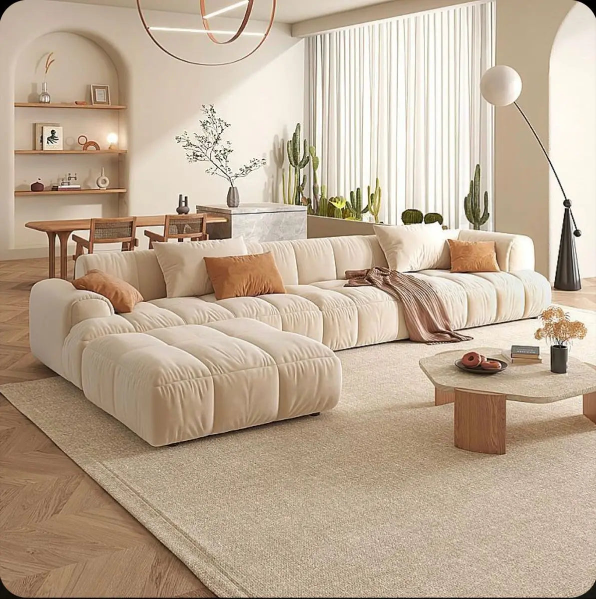 Customized Home Furniture Set Modern and Good Quality Simple Curved Sofa for Bedroom or Living