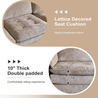 129” Oversized L-Shaped Cloud Sectional Sofa, Memory Foam Couch with Reversible Chaise Lounge
