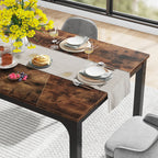 Tribesigns Kitchen Modern Industrial Dining Table for 6-8 Person with Metal Frame