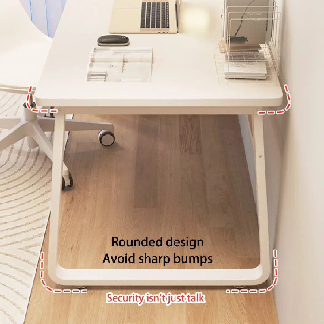 Computer Desk Modern Simple Style Desk for Home Office, White Small Writing Table Study Corner Work