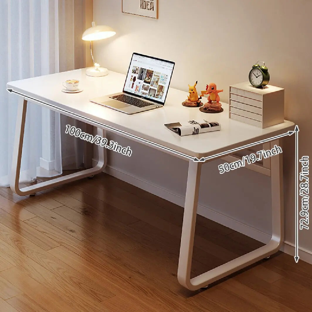 Computer Desk Modern Simple Style Desk for Home Office, White Small Writing Table Study Corner Work