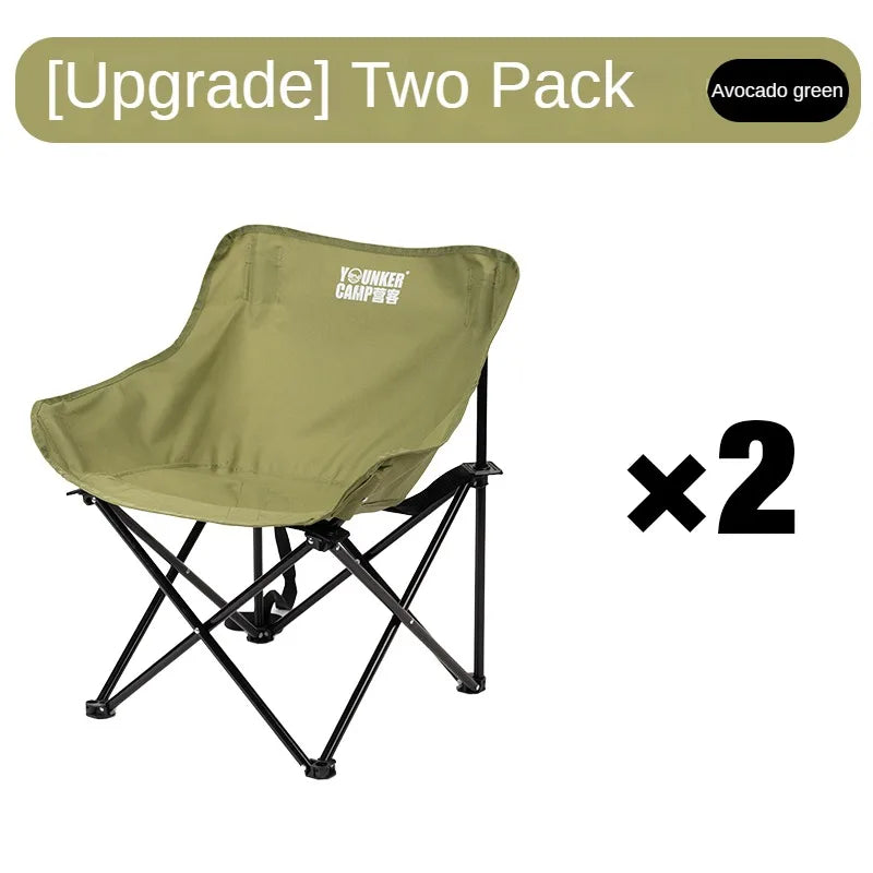 Outdoor Folding Moon Chair Portable Chair Camping Chair Picnic Gear Fishing Small Horse Stool Student