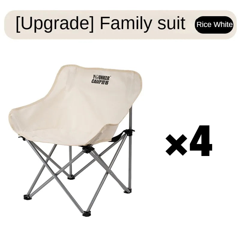 Outdoor Folding Moon Chair Portable Chair Camping Chair Picnic Gear Fishing Small Horse Stool Student