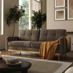 67.7-inch Mid-Century Modern Loveseat Sofa with Wooden Legs  for Living Room, Bedroom, or Office