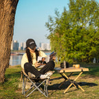Outdoor Folding Moon Chair Portable Chair Camping Chair Picnic Gear Fishing Small Horse Stool Student