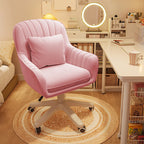 Home Office Chair Computer Chair with Mid-Back Upholstered Modern Tufted Computer Task Chair Swivel Height