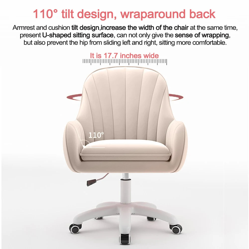 Home Office Chair Computer Chair with Mid-Back Upholstered Modern Tufted Computer Task Chair Swivel Height