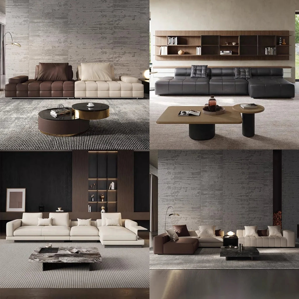 Customized Home Furniture Set Modern and Good Quality Simple Curved Sofa for Bedroom or Living