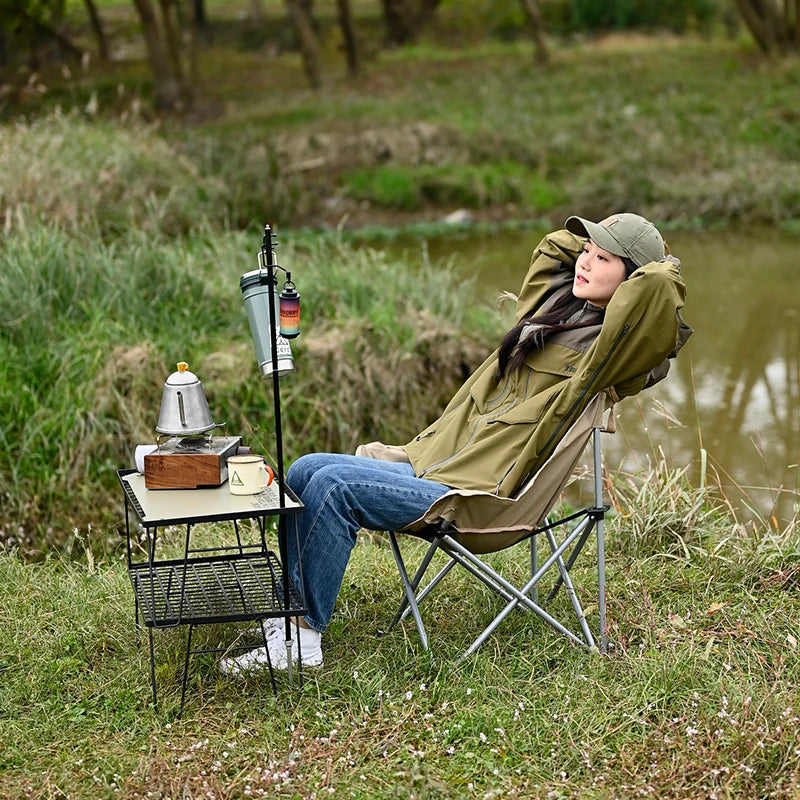 Outdoor Folding Moon Chair Portable Chair Camping Chair Picnic Gear Fishing Small Horse Stool Student